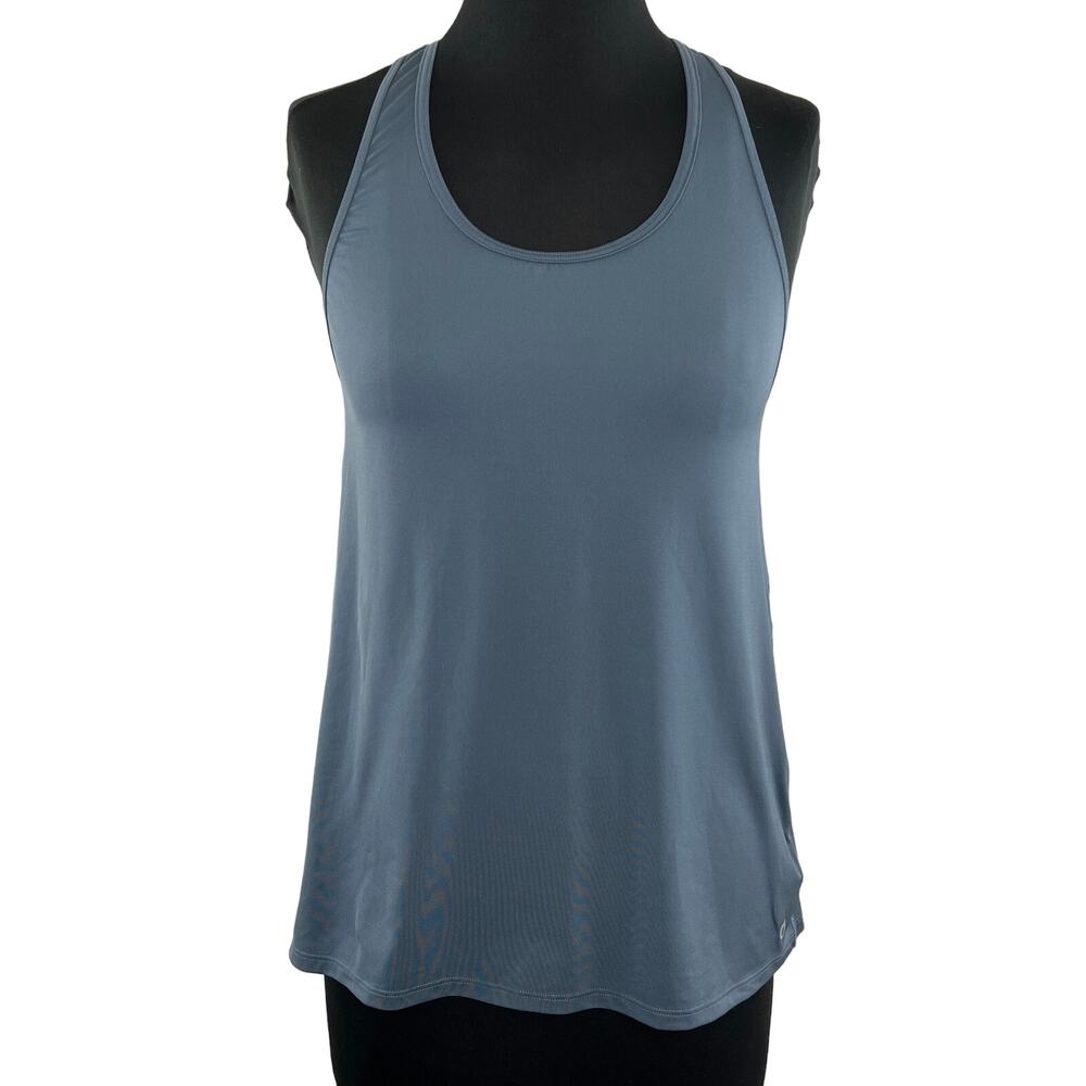 GAP Fit Blue Sleeveless Scoop Neck Tech Mesh Racer Back Tank Top Size S Small